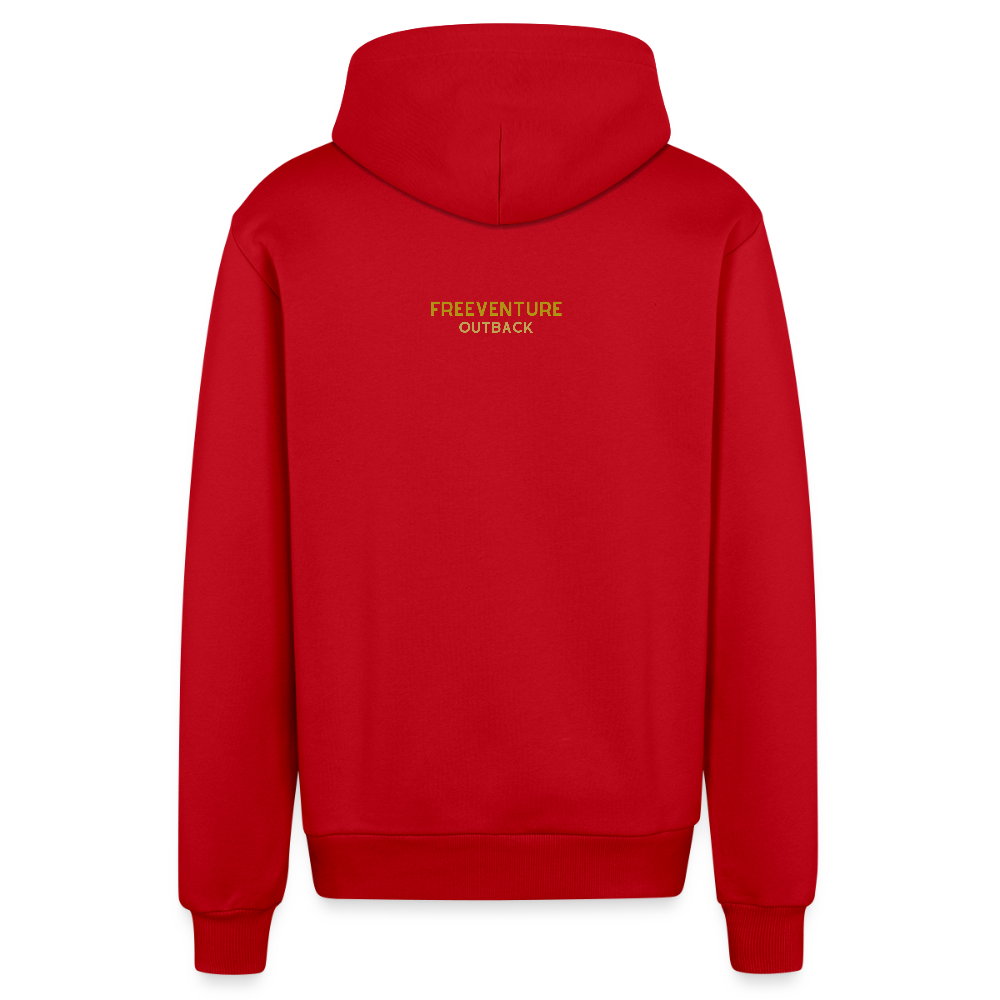 Organic Relaxed Zip Hoodie – Nachhaltiger Komfort, zeitloser Style 🌿✨ - Rot