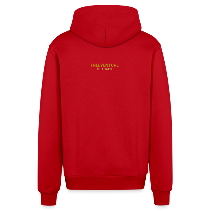 Organic Relaxed Zip Hoodie – Nachhaltiger Komfort, zeitloser Style 🌿✨ - Rot