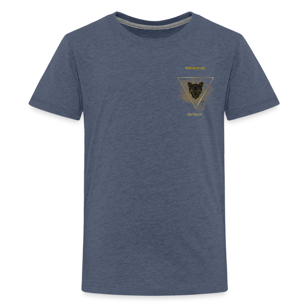 Rus Premium Tee - Blau meliert
