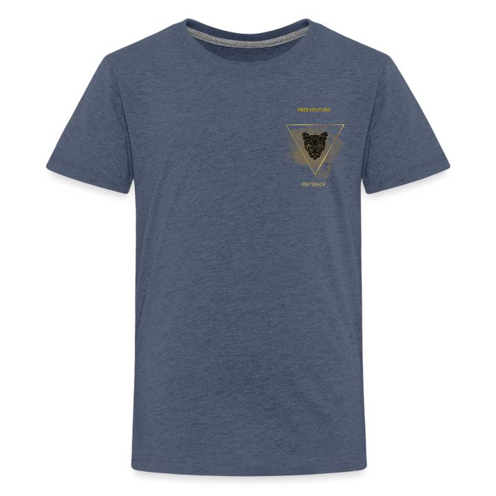 Rus Premium Tee - Blau meliert