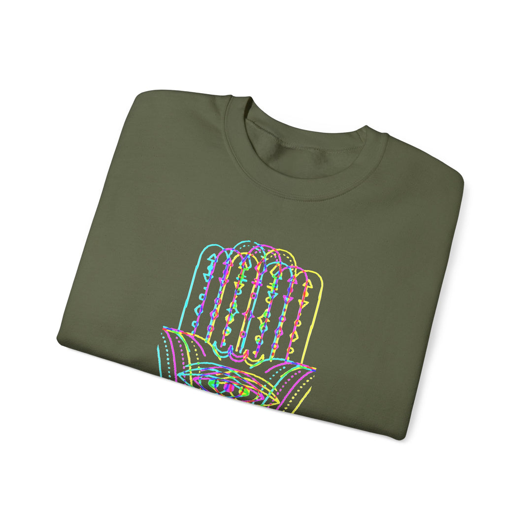 Unisex Mystical Hamsa Sweatshirt - Bio Baumwolle