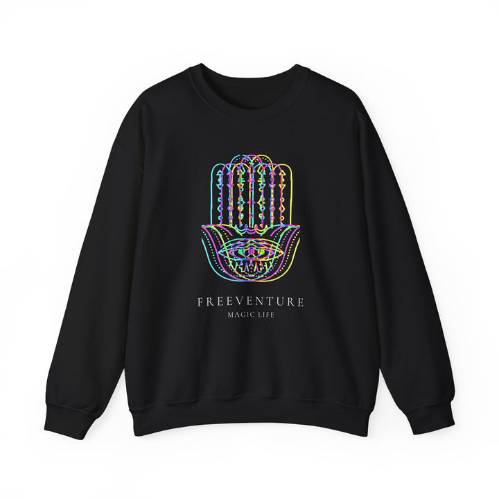 Unisex Mystical Hamsa Sweatshirt - Bio Baumwolle
