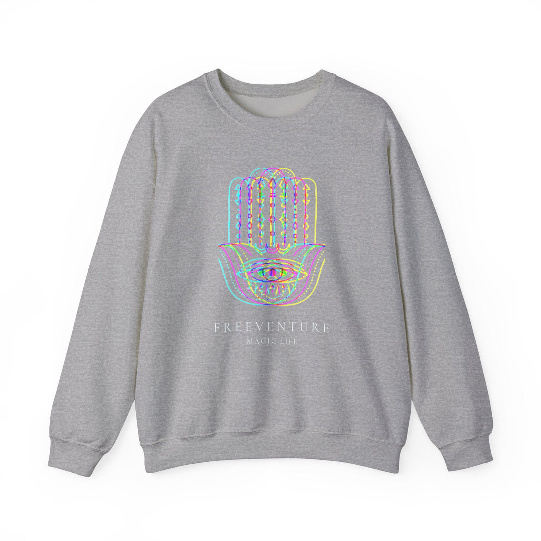 Unisex Mystical Hamsa Sweatshirt - Bio Baumwolle